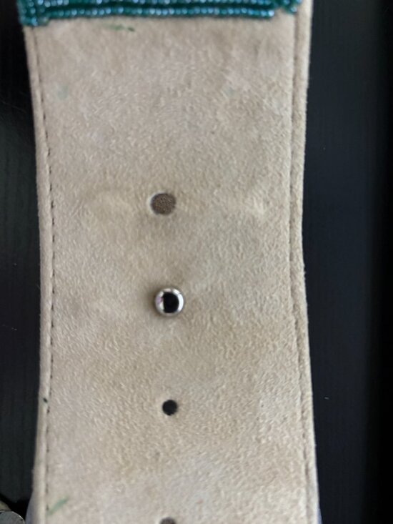 Double D Ranch Beaded Suede Belt Size 36 main image 4